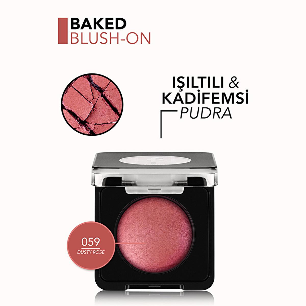 Flormar Baked Blush-On 059 Dusty Rose: High Pigment, Long Lasting, Vitamin E - Shimmer & Matte Blush for Radiant Skin Flormar Baked Blush: High Pigment, Vitamin E + Radiant Color Flormar blush, baked blush, high pigment blush, long lasting blush, vitamin E blush, shimmer blush, matte blush, blush for all skin tones, dusty rose blush, compact blush, blush, makeup, cosmetics, face makeup, cheek color, radiant finish, natural look, buildable color, velvet texture, smooth application, skin protection, healthy g