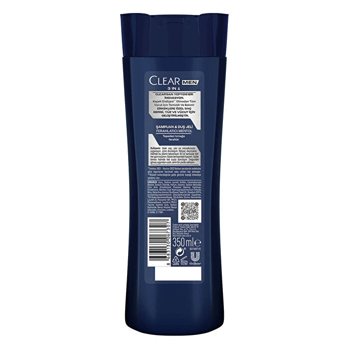 Clear Men Dandruff Care Shampoo - 13.5 Fl Oz | Deep Cleansing