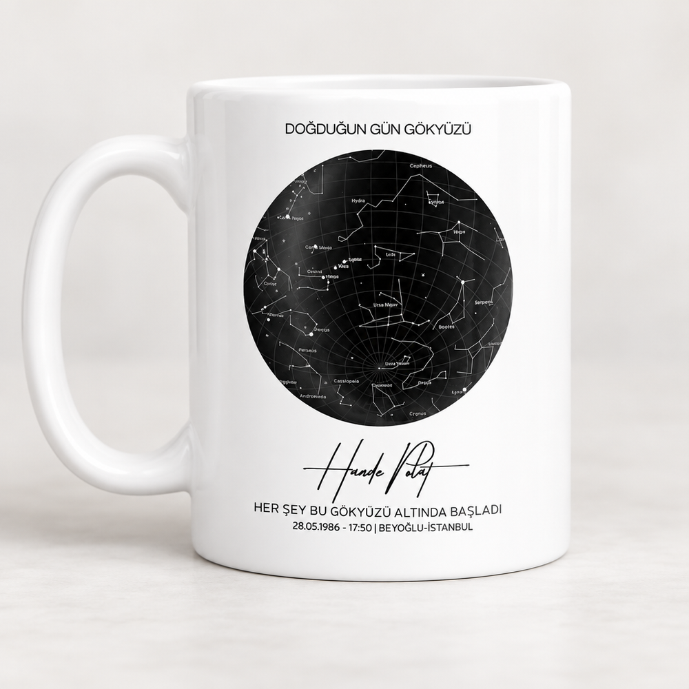 Personalized Birthday Star Map Mug