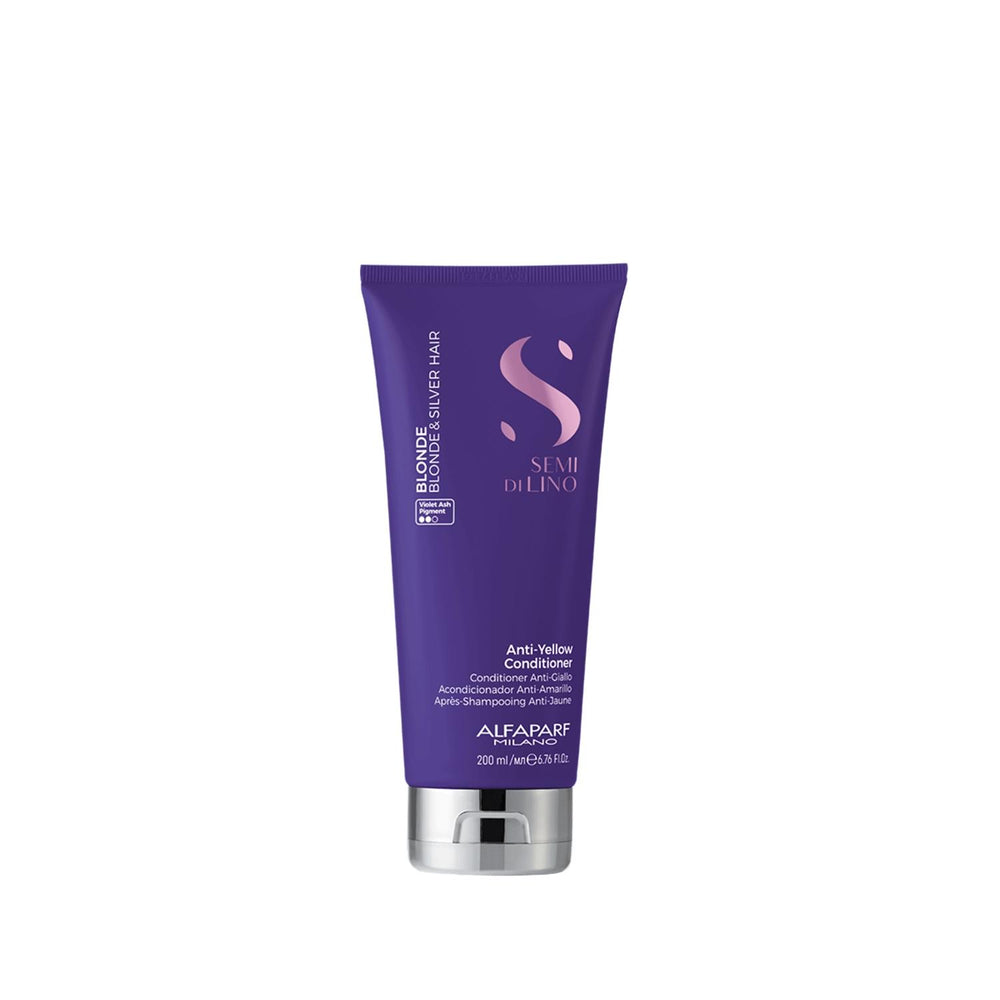 Alfaparf Semi Di Lino Blonde Anti Yellow Hair Cream - 200ml, Neutralizes Brassy Tones, Blonde Hair Care Alfaparf Blonde Anti Yellow Hair Cream - 200ml blonde hair care, anti-yellow hair cream, Alfaparf Semi Di Lino, hair tone correction, blonde hair maintenance, hair color correction, professional hair care, blonde hair products, hair care solutions, yellow tone remover