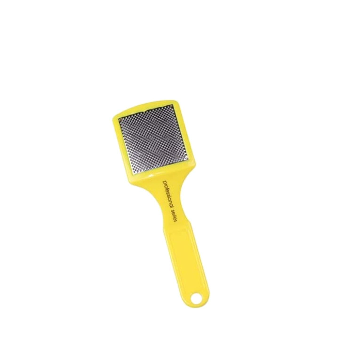 Trina Yellow Plastic Handle Heel File - Comfortable Foot Care Tool for Smooth Heels Trina Heel File for Smooth Feet Heel file, Foot care, Pedicure tool, Trina brand, Plastic handle foot file, Foot smoothing tool, Manual foot care, Travel foot care, Personal grooming, Foot health, Heel care, Cracked heel remedy