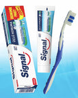 Signal Triple Protection Toothpaste with Fluoride - Natural Whitening, Mint Flavor - 4.06 fl oz Signal Triple Protection Toothpaste - Fluoride & Natural Whitening Signal Toothpaste, Triple Protection Toothpaste, Toothpaste with Fluoride, Natural Whitening Toothpaste, Mint Flavor Toothpaste, Oral Hygiene Products, Daily Oral Care, Tooth Decay Prevention, Bad Breath Prevention, Whitening Toothpaste, Fresh Breath, Confidence Boosting Oral Care