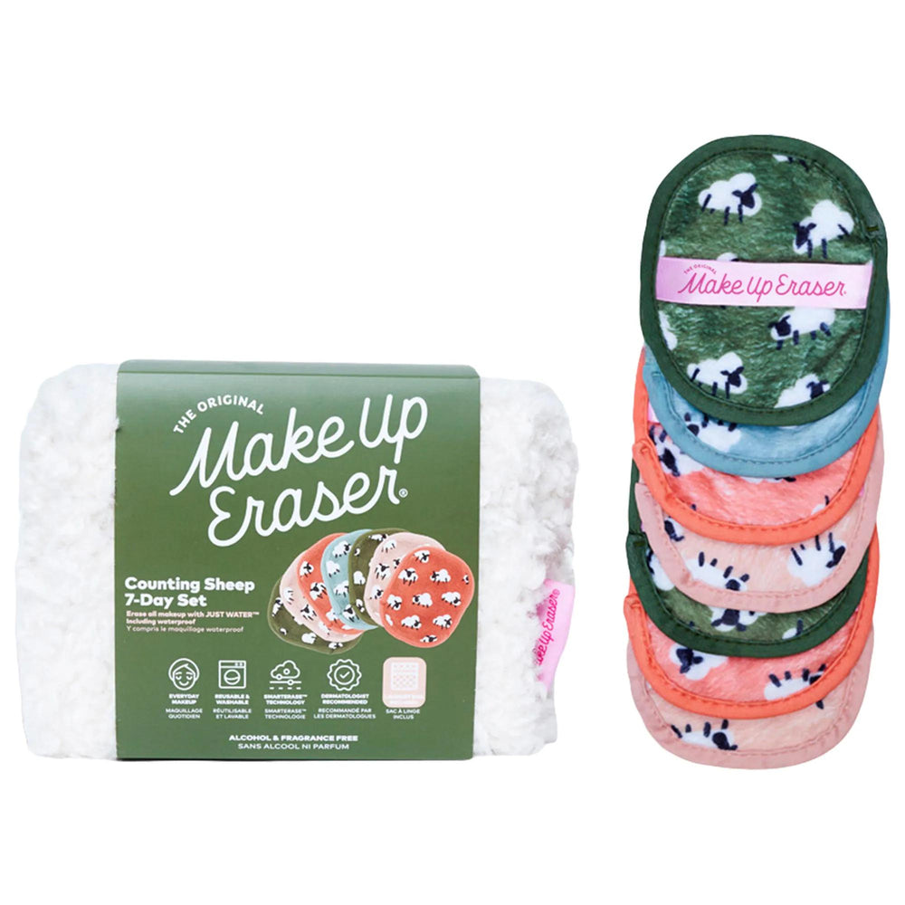 Counting Sheep 7-Piece MakeUp Eraser Makeup Remover Cloth Set - Gentle, Reusable, Eco-Friendly Makeup Removal for Sensitive Skin Counting Sheep MakeUp Eraser - Gentle Makeup Removal for Sensitive Skin Makeup Remover Cloth, Reusable Makeup Remover, Makeup Eraser, Counting Sheep MakeUp Eraser, Sensitive Skin Makeup Removal, Eco-Friendly Makeup Removal, Gentle Makeup Remover, Noncomedogenic Makeup Remover, Oil-Free Makeup Remover, Machine-Washable Makeup Remover, Reusable Makeup Cloth, SmartErase Technology, D
