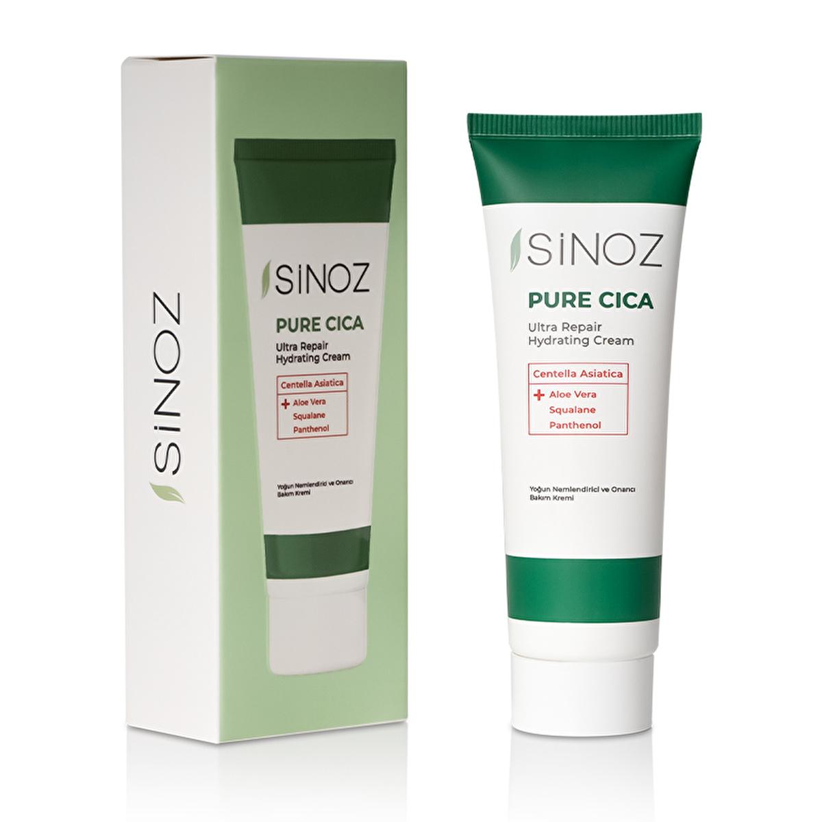 Sinoz Pure Cica Cream: Intensive Hydration & Repair - Soothing Centella Asiatica, Squalane & Aloe Vera - Sensitive Skin Moisturizer, Post-Procedure Care Sinoz Cica Cream: Soothe & Repair Skin - Sensitive Skin Moisturizer Cica cream, Centella Asiatica cream, Soothing moisturizer, Repairing skin cream, Sensitive skin moisturizer, Post tattoo care cream, Post shave balm, Post laser treatment cream, Squalane moisturizer, Aloe vera face cream, facial moisturizer, dry skin, irritated skin, redness relief, skin b