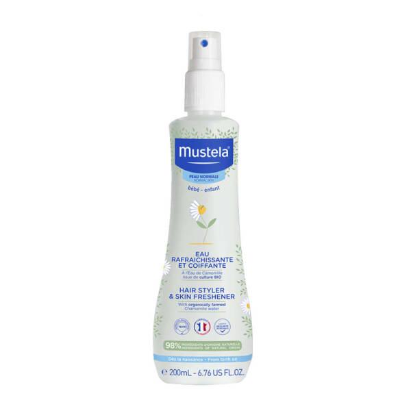 mustela hair styler and skin freshener 200ml, mustela spray for hair and skin Mustela Hair Styler & Skin Freshener - 200ml Mustela Hair Styler & Skin Freshener - 200ml hair-styler, skin-freshener, mustela, natural-ingredients, organic-chamomile, daily-use, hair-care, skin-care, ai-generated, body-spray