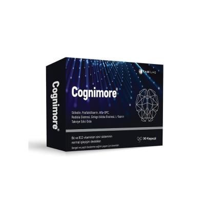 Cognimore Cognitive Support Supplement - Enhances Memory & Mental Clarity, 30 Capsules Cognimore Cognitive Support Supplement - Boost Memory & Clarity Cognitive support supplement, Mental clarity enhancer, Brain health supplement, Natural nootropic, Dietary supplement for focus and concentration, Cognitive enhancement, Memory improvement, Mental performance support, Brain health, Neuroprotection, Focus and concentration aid, Stress relief, Mood improvement, Vitamin B6, Vitamin B12, Folate supplement