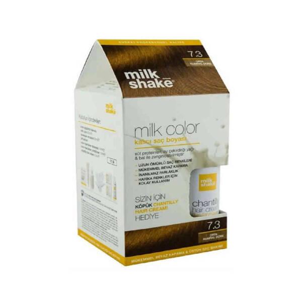 Milk Shake Orta Kumral Dore Hair Dye with Nourishing Hair Cream - 7.3 Shade, Moisturizing, Soft Hair - Hair Dye