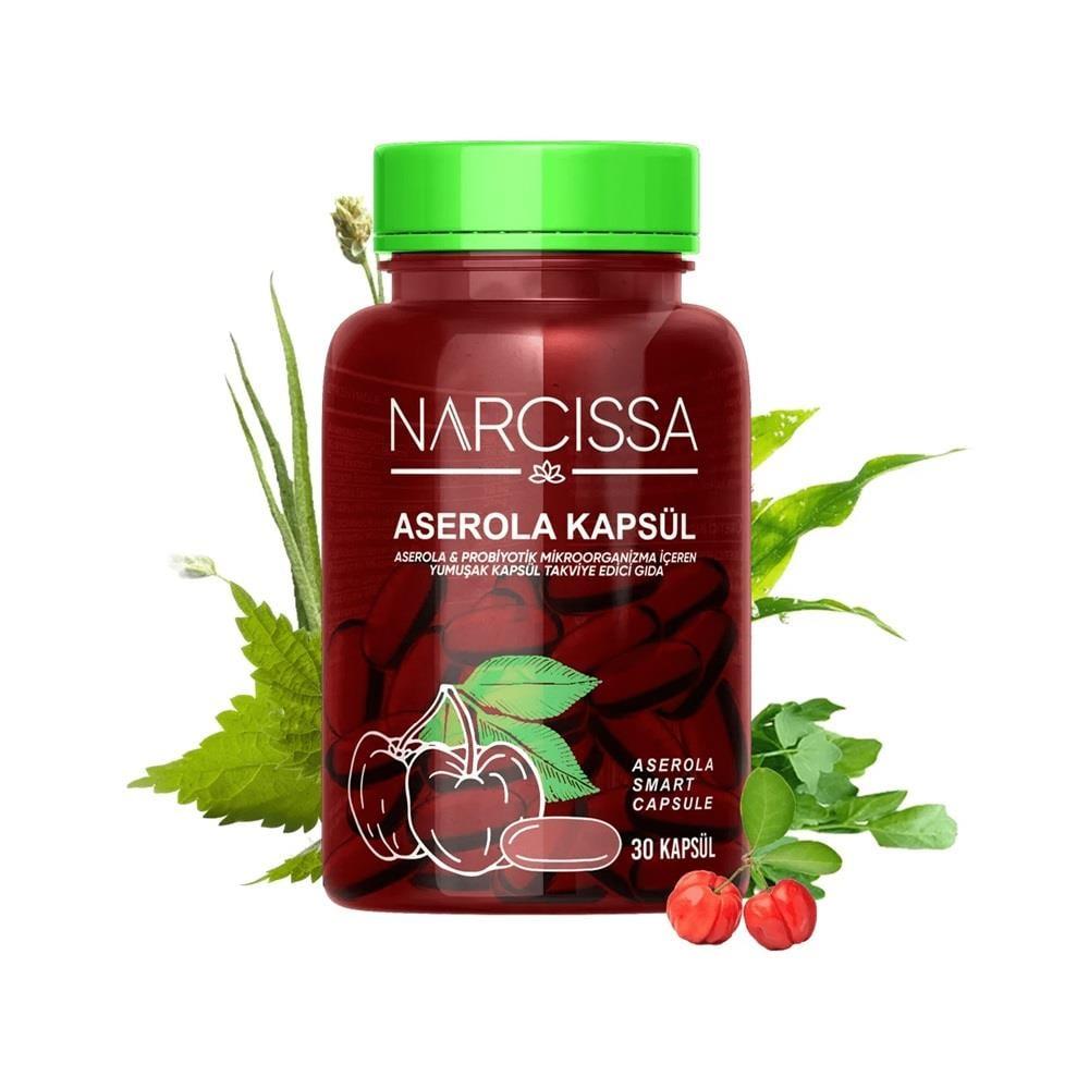 Narcissa - Aserola Extract Dietary Supplement with Prebiotic Fiber - 30 Softgels for Digestive Health & Wellness Narcissa Aserola Extract Supplement for Digestive Health Dietary Supplement, Aserola Extract, Prebiotic Fiber, Herbal Extracts, Softgel Capsules, Natural Health Supplements, Digestive Health Support, Antioxidant Support, Health and Wellness, Dietary Supplements, Gut Health, Natural Supplements, Wellness Products