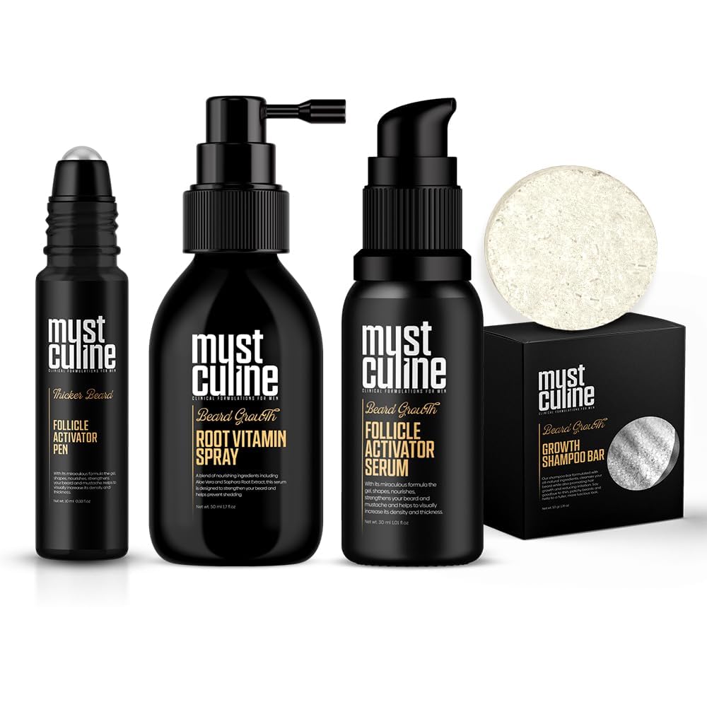 Mustculine Beard Growth Kit for Men - Hair Care