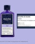 Phyto Purple Anti-Brassiness Shampoo 250ml - Sulfate-Free Purple Shampoo for Blonde, Gray, White Hair