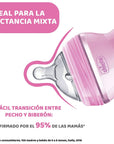 Chicco Natural Feeling Baby Bottle 250ml - Baby Feeding Bottle for Newborns & Infants 2 Months+