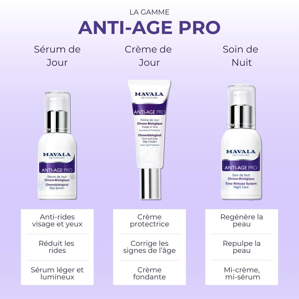 Mavala Anti-Age Pro Time Release System Night Care Cream - Anti-Aging Night Cream with Suteresi Özü and Alp Gülü Extract