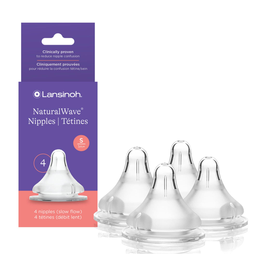Lansinoh Natural Wave Baby Bottle Nipple Slow Flow 2 Pieces