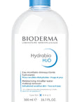 Bioderma Hydrabio H2O Micellar Water for Hydration and Makeup Removal, Fragrance-Free Skincare, 2x500ml