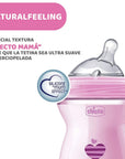 Chicco Natural Feeling Baby Bottle 250ml - Baby Feeding Bottle for Newborns & Infants 2 Months+