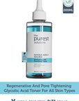 The Purest Solutions Exfoliating and Clarifying Toner 200ml - Glycolic Acid 5%, AHA + BHA Formula for Smoother Skin