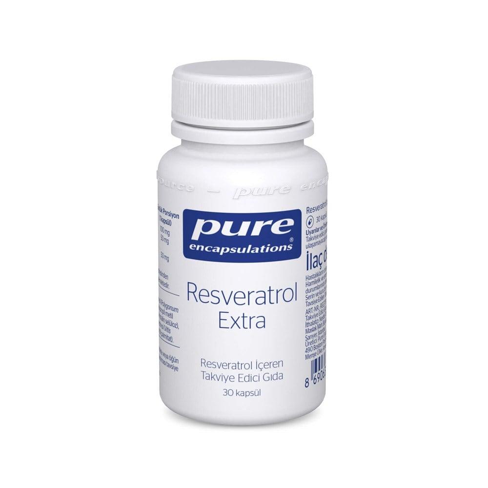 Pure Resveratrol Extra Dietary Supplement for Antioxidant Support 30 Capsules