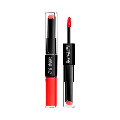 Loreal Paris Infaillible 24 HR Lipstick - 506 Red Infaillible, Long-Lasting Moisturizing Red Lip Color Loreal Paris Infaillible 24 HR Lipstick - Long Lasting Red Lip Color Loreal Paris Infaillible 24 HR Lipstick, Long-lasting lipstick, Moisturizing lipstick, Red lipstick, 24-hour lip color, Lipstick, Cosmetics, Makeup, Beauty Products, Red Infaillible, Incessant Russet, 506 Red Infaillible
