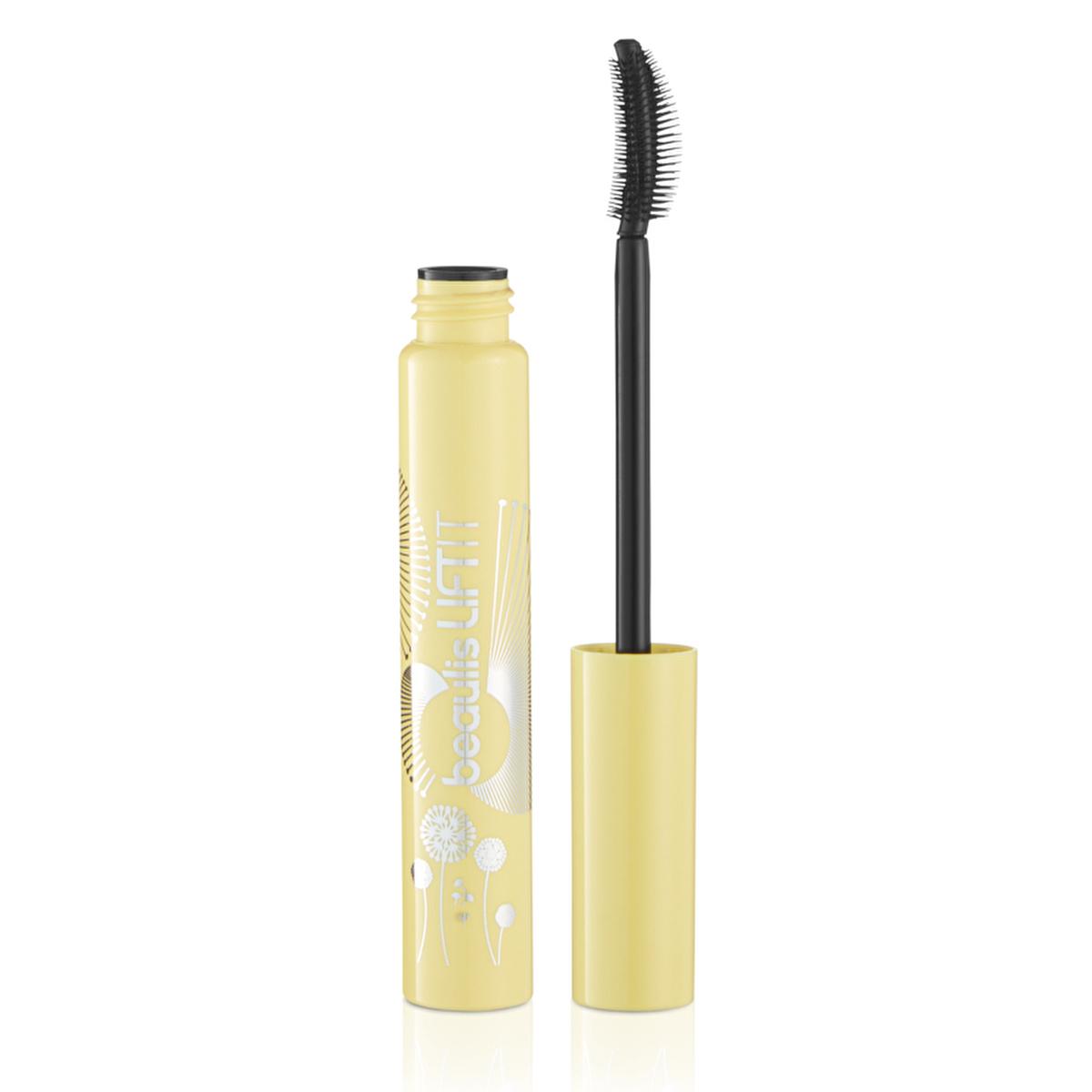 beaulis lift it waterproof mascara, mascara brush with volume enhancing features, close up of beaulis mascara application Beaulis Lift It Waterproof Mascara - Volume-Enhancing Formula for Women | 0.34 fl. oz. Beaulis Lift It Waterproof Mascara beauilis-lift-it-mascara, waterproof-mascara, volumizing-makeup, makeup-essentials, women-cosmetics, ai-generated, beauty-products, eye-makeup, long-lashes, daily-makeup