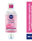 NIVEA Aqua Rose Micellar Makeup Remover - Gentle & Effective Dual-Phase Formula (13.53 fl oz) NIVEA Aqua Rose Micellar Makeup Remover - Gentle Dual-Phase Formula Micellar Makeup Remover, Dual-phase Makeup Removal Water, Organic Rose Water Skincare, Gentle Makeup Remover for Sensitive Skin, NIVEA Aqua Rose Makeup Remover, Makeup Removal, Skincare, Cosmetics, Facial Care, Sensitive Skin Solutions, Multi-purpose Skincare, Dermatologically Tested Products