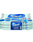 Selpak Cleansing Pocket Wet Wipes for Hands & Face 3-Pack