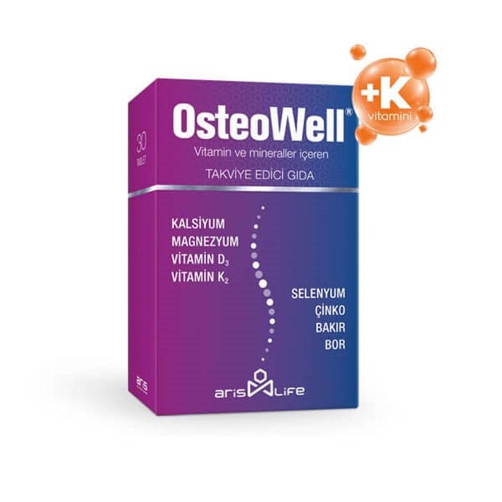 OsteoWell Dietary Supplement for Bone Health - 30 Tablets with Calcium, Magnesium & Vitamin D OsteoWell Bone Health Supplement - 30 Tablets Dietary Supplement, Bone Health, Calcium Supplement, Magnesium Malate, Vitamin D Supplement, Vitamin K Supplement, Zinc Gluconate, Boron Supplement, Copper Supplement, Selenium Supplement, Osteoporosis Support, Bone Density, Skeletal Health, Mineral Supplement, Vitamin Supplement, Health Supplement, Wellness Product