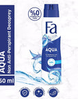 FA Aqua Women’s Deodorant Spray 150ml - Refreshing Scent | Long-Lasting