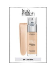 Loreal Paris True Match Foundation: 1N Ivory - Hyaluronic Acid & Vitamin E, Lightweight, Natural Look, SPF 17, Skin Tone Evener Loreal True Match Foundation - Ivory, Hydrating, SPF 17 Loreal True Match Foundation, Ivory Foundation, Hyaluronic Acid Foundation, Vitamin E Foundation, Lightweight Foundation, SPF 17 Foundation, Natural Look Foundation, 30 ml Foundation, Skin Tone Evener, Best Light Foundation, foundation, makeup, cosmetics, face makeup, hyaluronic acid, vitamin e, SPF, lightweight, natural look,