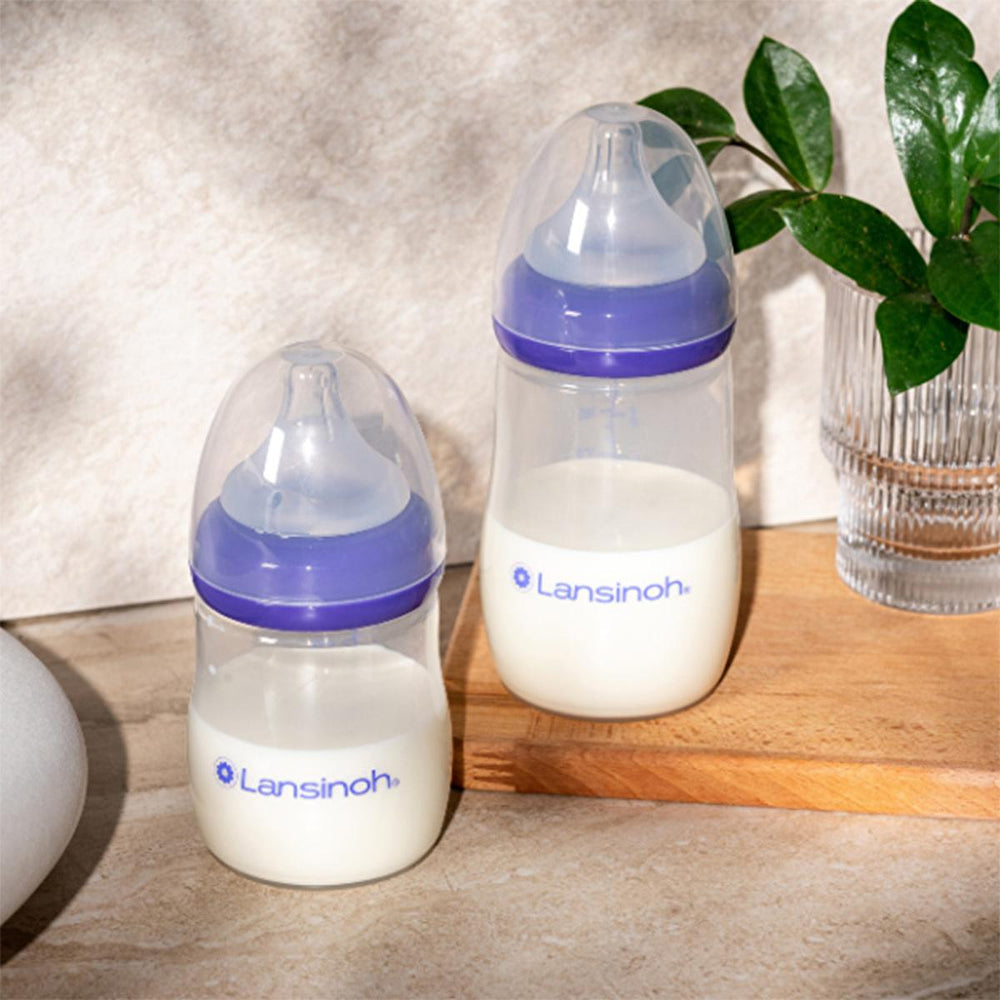 Lansinoh BPA Free Baby Bottle with NaturalWave Nipple - 160ml, Supports Easy Breastfeeding Transition - view 6
