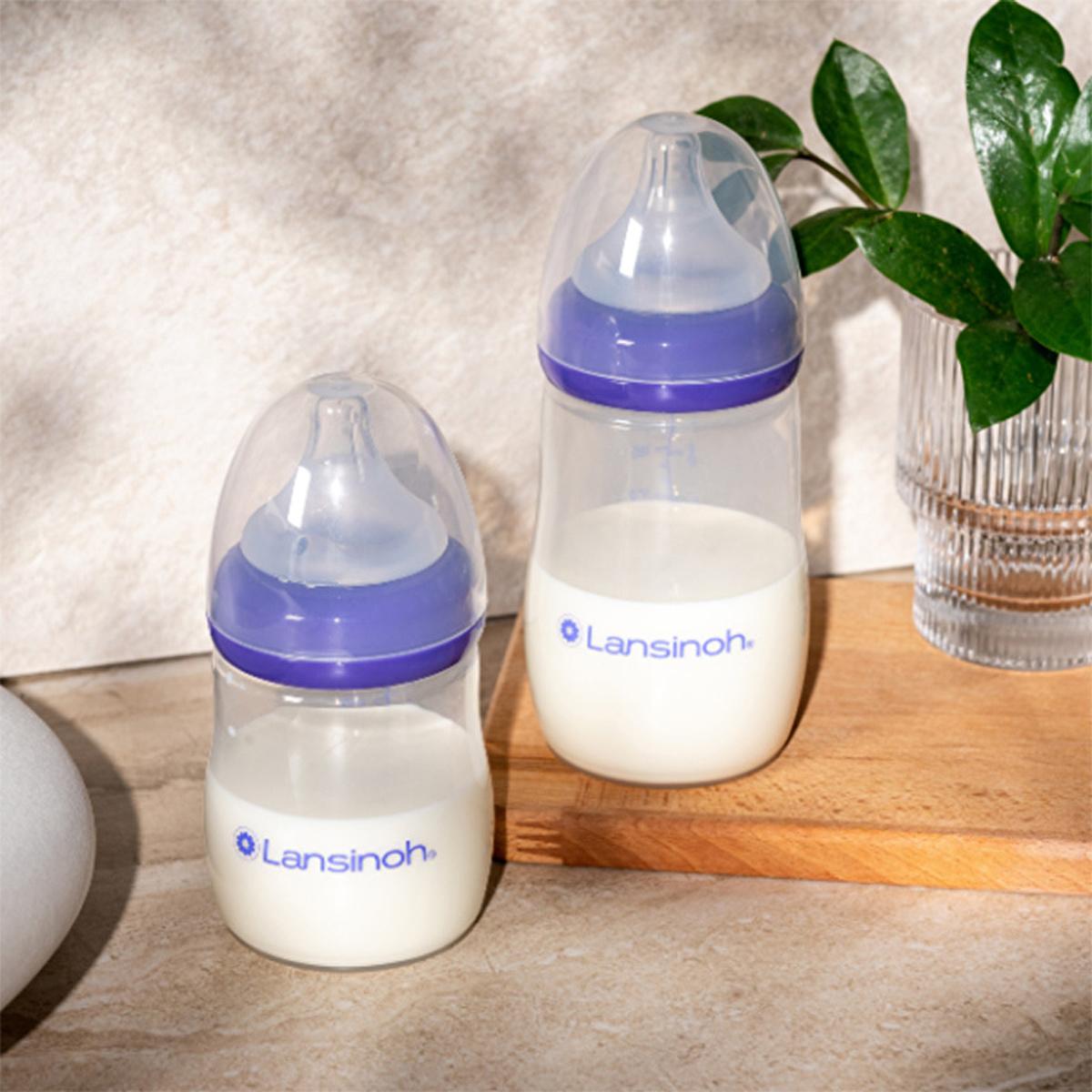 Lansinoh BPA Free Baby Bottle with NaturalWave Nipple - 160ml, Supports Easy Breastfeeding Transition Lansinoh BPA Free Baby Bottle - Safe & Easy Transition BPA free baby bottle, Baby feeding bottle, NaturalWave nipple, Safe baby products, Breastfeeding support, Lansinoh, Baby bottle 160ml, New mom essentials, Baby feeding solutions