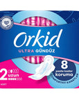 Orkid Ultra Long Size 2 Sanitary Pads with Wings 7 Count