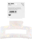 Eklips Premium Pearlescent White Rectangular Claw Clip