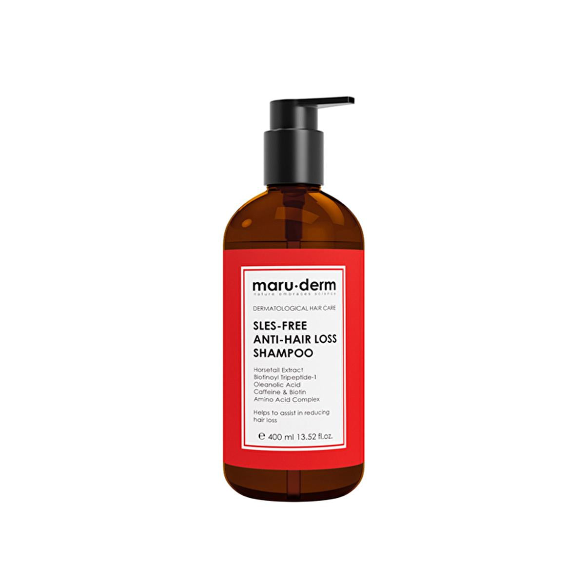 Maruderm anti-hair loss sulfate-free shampoo 400ml front view, Maruderm anti-hair loss sulfate-free shampoo 400ml ingredients list, Maruderm anti-hair loss sulfate-free shampoo application Maruderm Anti-Hair Loss Sulfate-Free Shampoo - Nourishing Formula for Adults | 400ml Maruderm Anti-Hair Loss Sulfate-Free Shampoo - 400ml maruderm, anti-hair-loss-shampoo, sulfate-free, hair-care, hair-loss-treatment, natural-ingredients, daily-use, shampoo-400ml, biotin, ai-generated