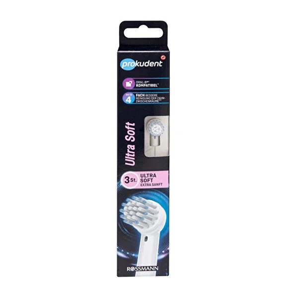 Prokudent Electric Toothbrush Replacement Heads - Ultra Soft, Oral-B Compatible, 3-Pack Prokudent Ultra Soft Electric Toothbrush Heads - Oral-B Compatible Electric Toothbrush Replacement Heads, Oral-B Compatible Toothbrush Heads, Prokudent Toothbrush Heads, Ultra Soft Toothbrush Heads, Sensitive Teeth Cleaning, Oral Hygiene, Dental Care, Electric Toothbrush Accessories, Replacement Toothbrush Heads