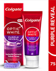 Colgate Optic White Purple Reveal Toothpaste 75ml - Whitening Formula - view 2