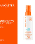 Lancaster Sun Sensitive Milky Spray For Kids SPF50 - Water-Resistant, Fragrance-Free Sunscreen Spray for Children