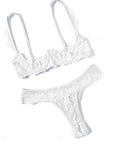 White Lace Women's Slip Underwear Set - 2 Pack | Size M