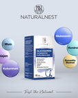 NaturalNest Glucosamine Chondroitin Curcumin MSM Supplement for Joint Health Support - 60 Tablets