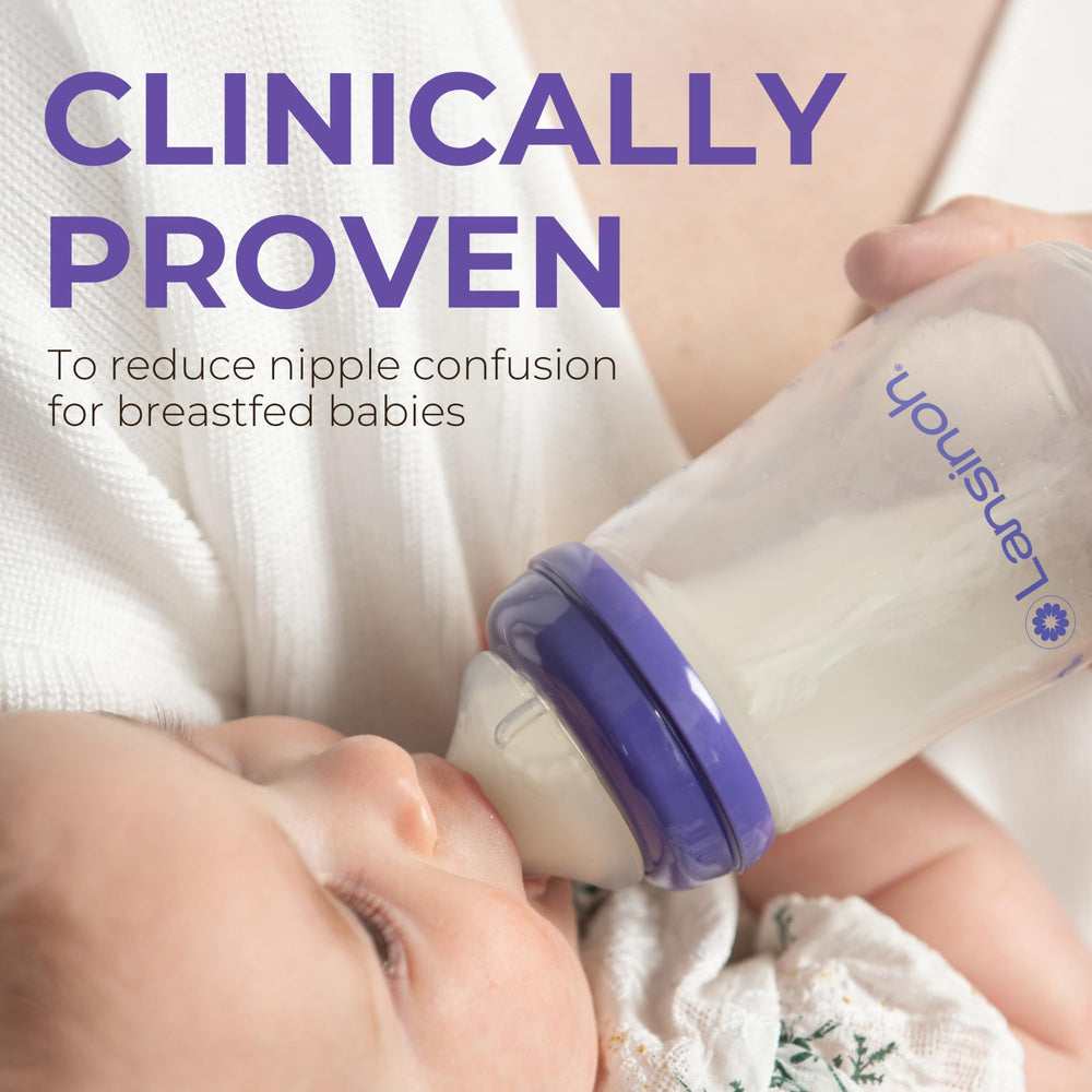 Lansinoh Natural Wave Baby Bottle Nipple Slow Flow 2 Pieces