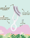 Jack and Jill Silicone Tooth and Gum Brush - Dual-Sided Brush for Infant Oral Care