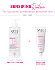 SVR Sensifine Dermo Nettoyant Facial Cleanser & Makeup Remover - Gentle, Dermatologically Tested, 400ml