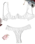 White Lace Women's Slip Underwear Set - 2 Pack | Size M