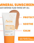 Avène Colored Sunscreen SPF 50+ - Perfect for Dry Skin | 50 ml