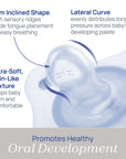 Chicco Orthodontic Pacifier for Newborns - Silicone, 0-2 Months, 2-Pack