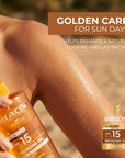 Bioxcin Suncare Tanning Sun Oil SPF15 - Natural Tanning Oil for All Skin Types