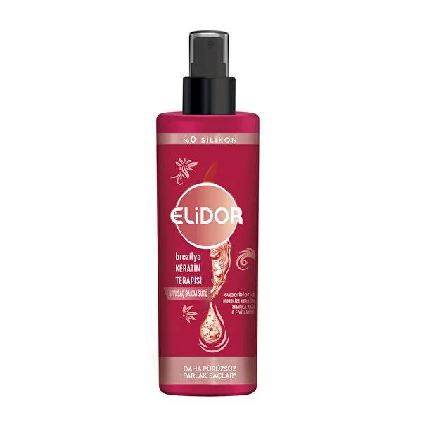 Elidor Brazil Keratin Therapy Liquid Hair Care Milk - Nourishing, Smoothing, and Strengthening Hair with Hydrolyzed Keratin, Vitamin E, and Marula Oil Elidor Keratin Therapy Hair Milk - Smooth & Strengthen Keratin hair treatment, Hair care product, Smoothness and strength for hair, Hydrolized Keratin, Marula Oil hair benefits, Hair nourishment, Hair smoothing, Hair strengthening, Hair moisturizing, Glycerin, Coconut Oil, Vitamin E, Hair care for damaged hair, Hair repair, Hair protection