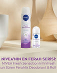 Nivea Fresh Sensation Women's Roll On Deodorant 1.69oz - Long Lasting