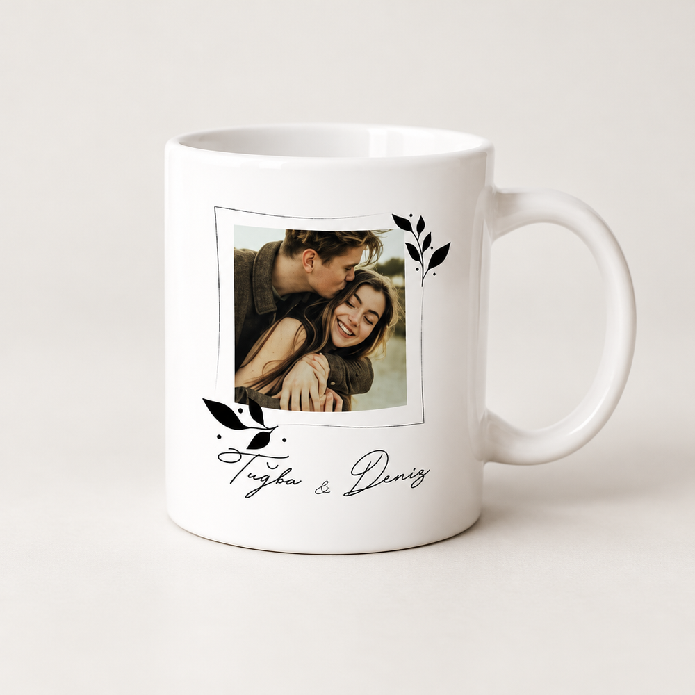 Custom Photo and Name Printed Porcelain Coffee Mug Gift