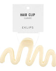 Eklips Curved White Claw Clip for Secure Hair Styling