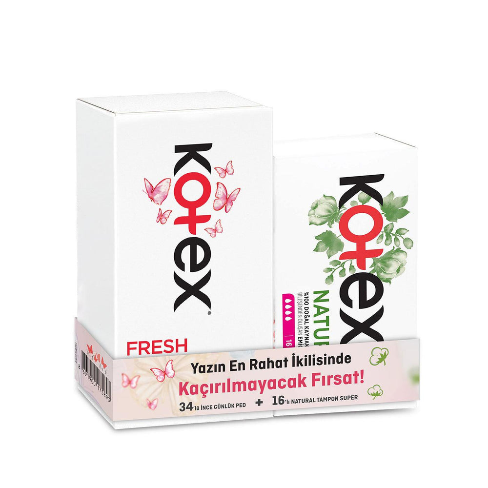 Kotex Natural Double Tampons Super, 2 Pack